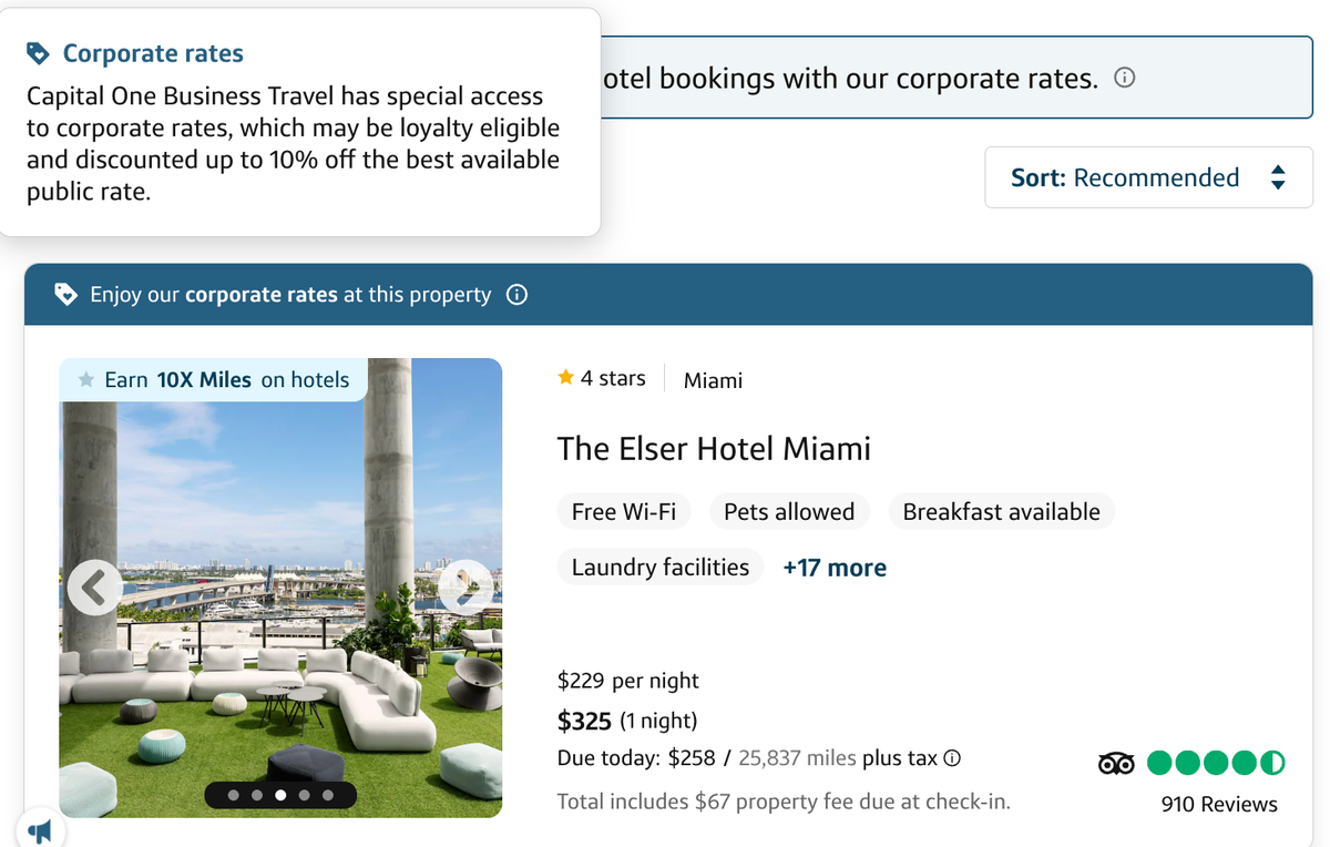Capital One Business Travel Corporate Rates Hotels