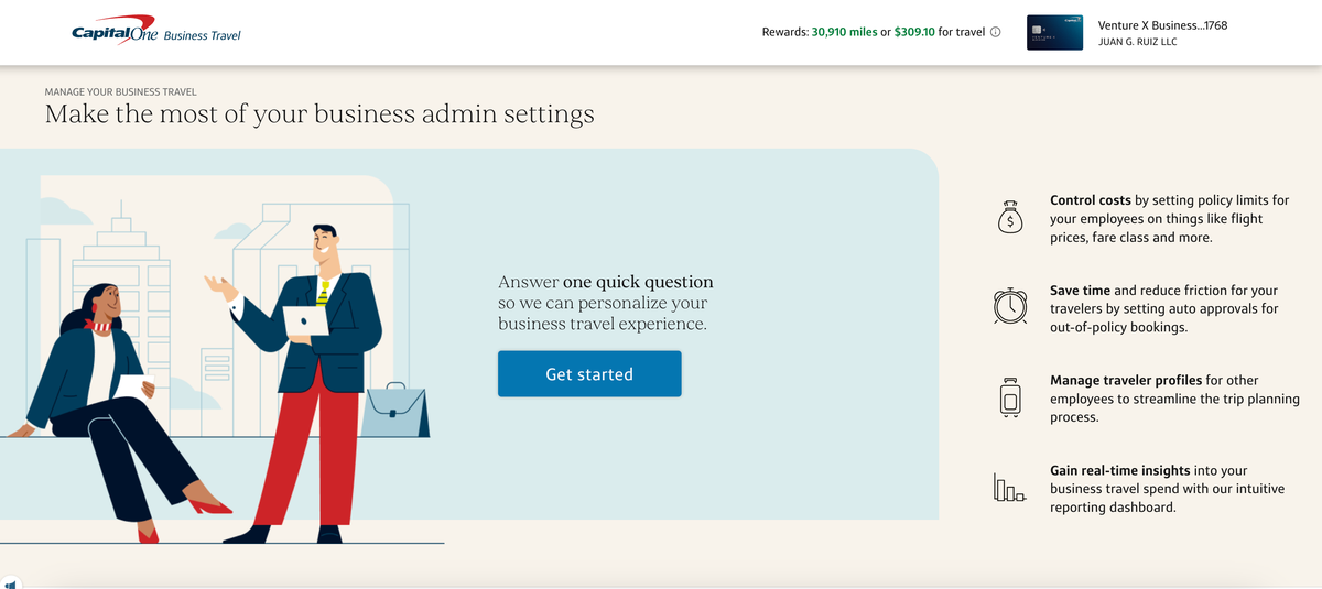 Capital One Business Travel Portal