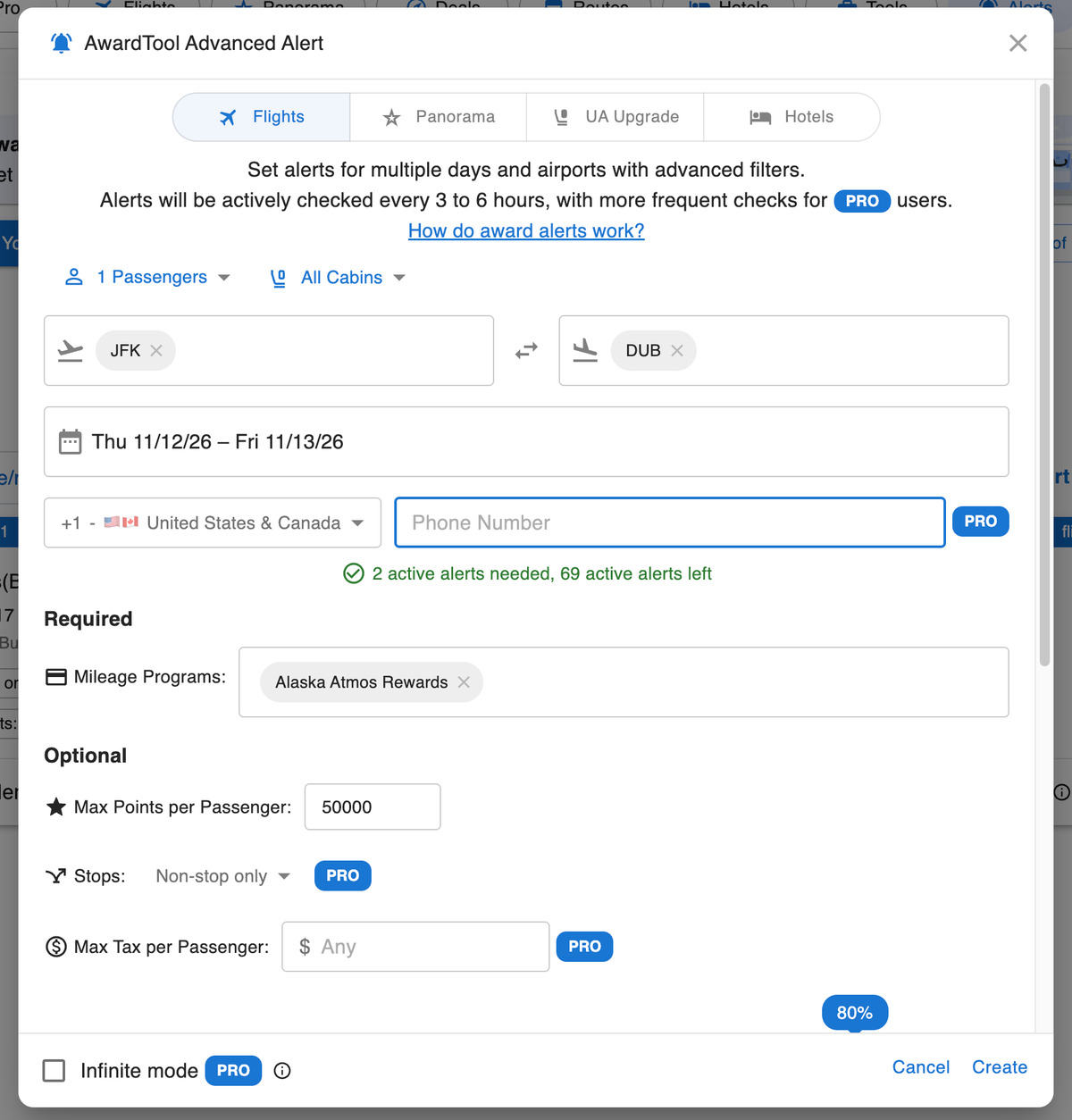 Creating An Alert in Award Tool
