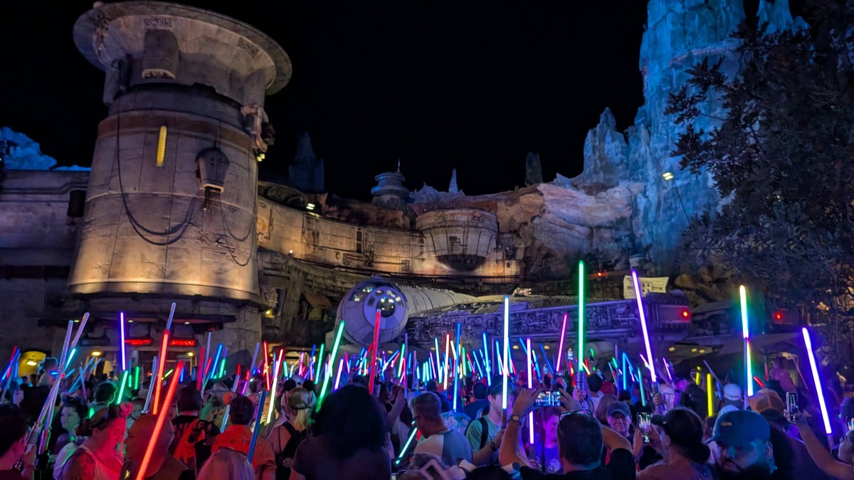Disney's Hollywood Studios May the Fourth lightsaber crowd