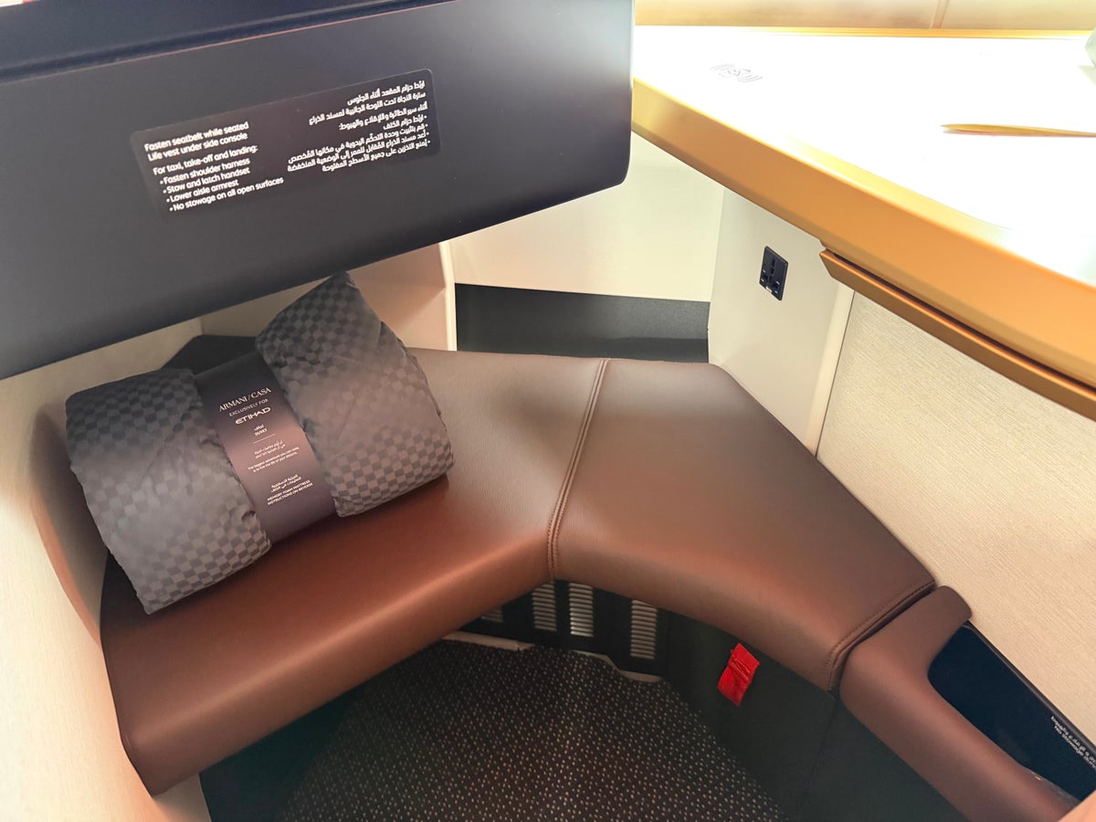 Etihad Airbus A321LR business class foot rest Etihad Airbus A321LR business class foot rest