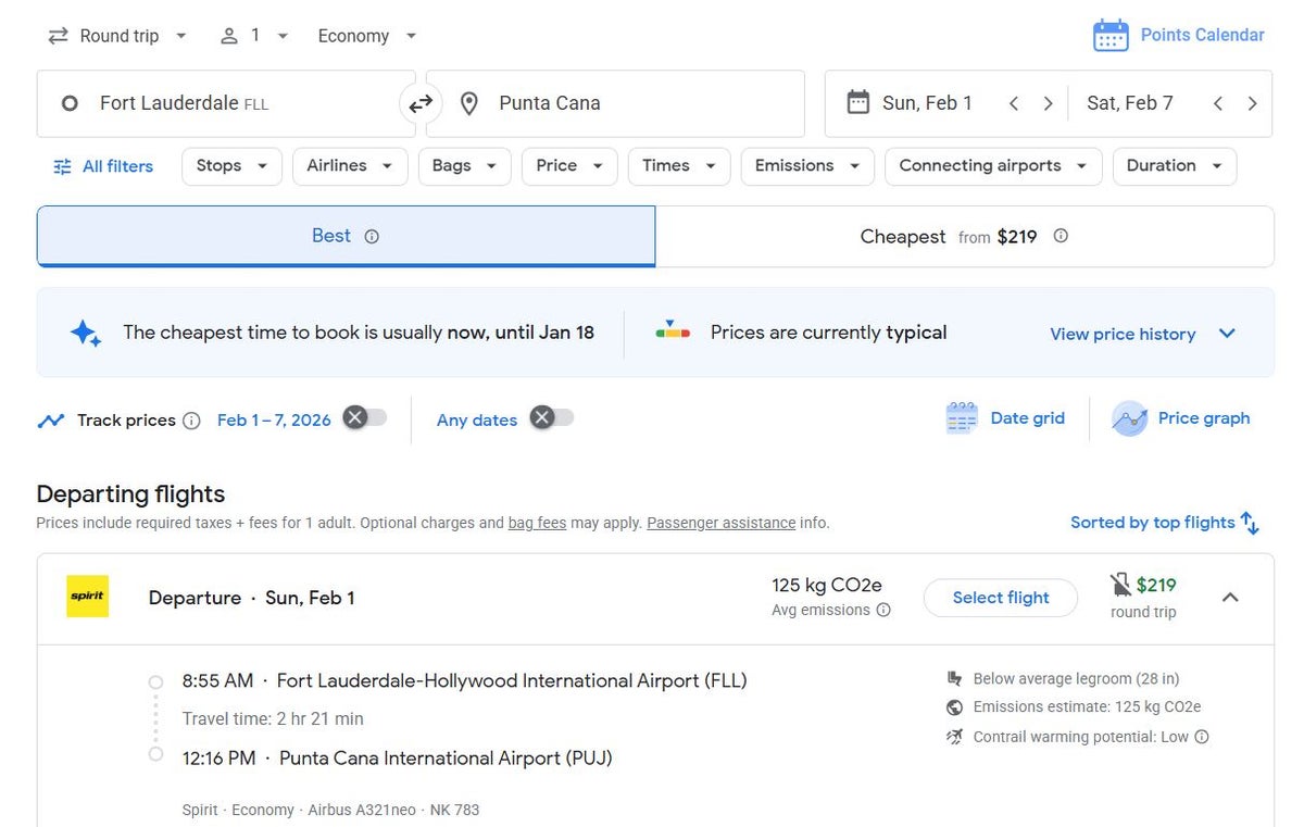 Google Flights Spririt FLL to Punta Cana Google Flights Spririt FLL to Punta Cana