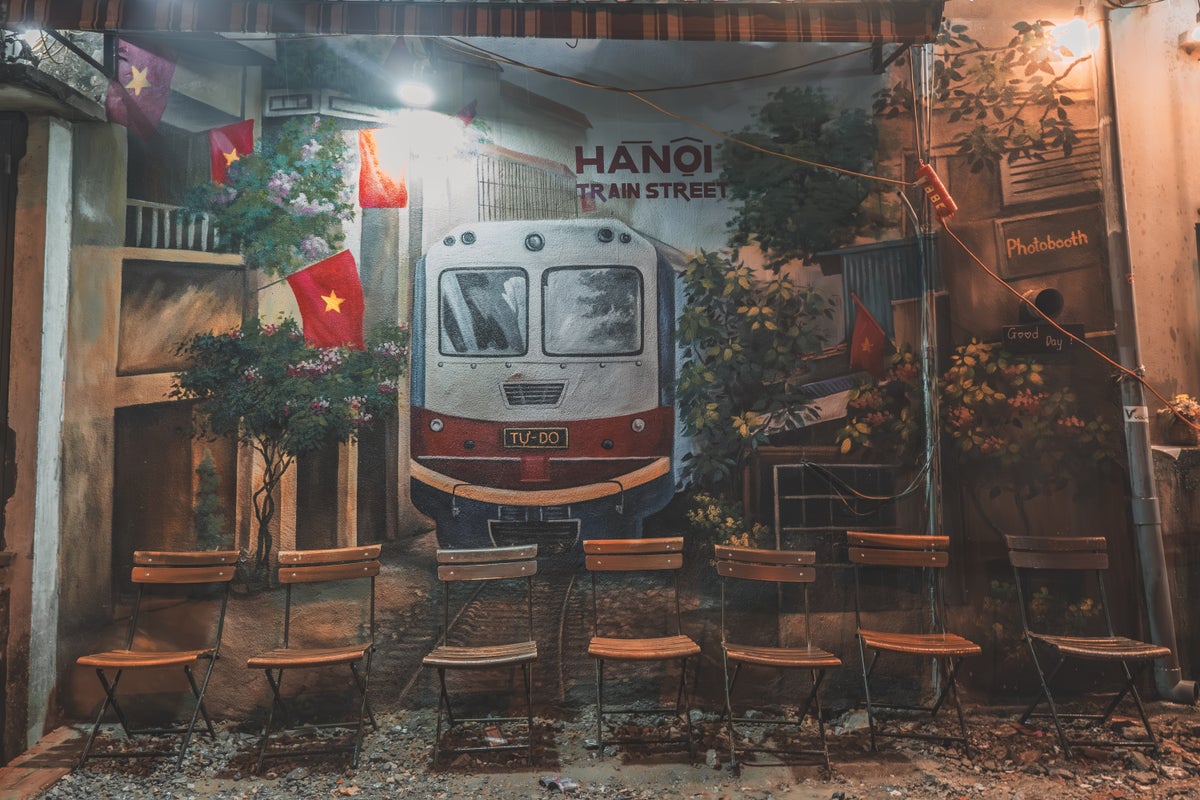 Hanoi Train Street artwork Hanoi Train Street artwork