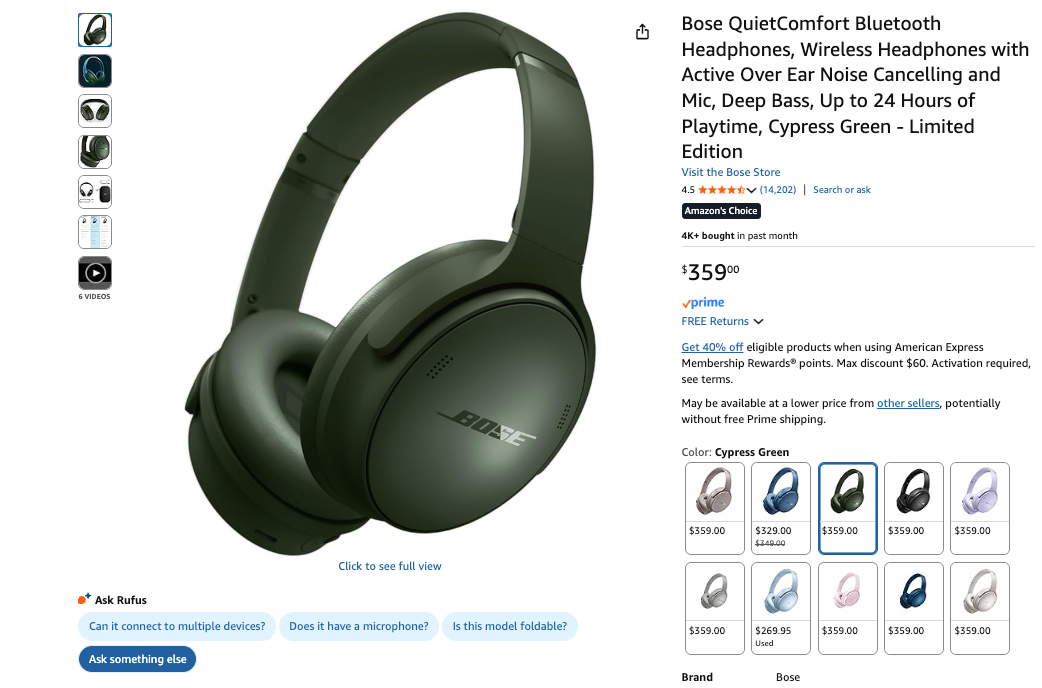 Headphones Bose Amazon