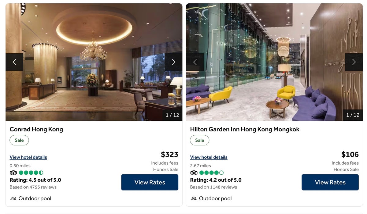 Hilton sale label