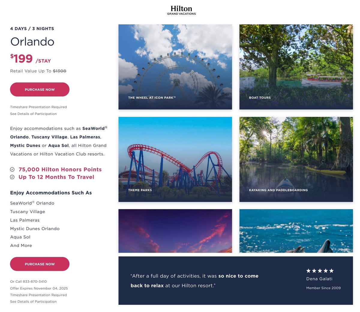 Hilton Grand Vacation Orlando offer