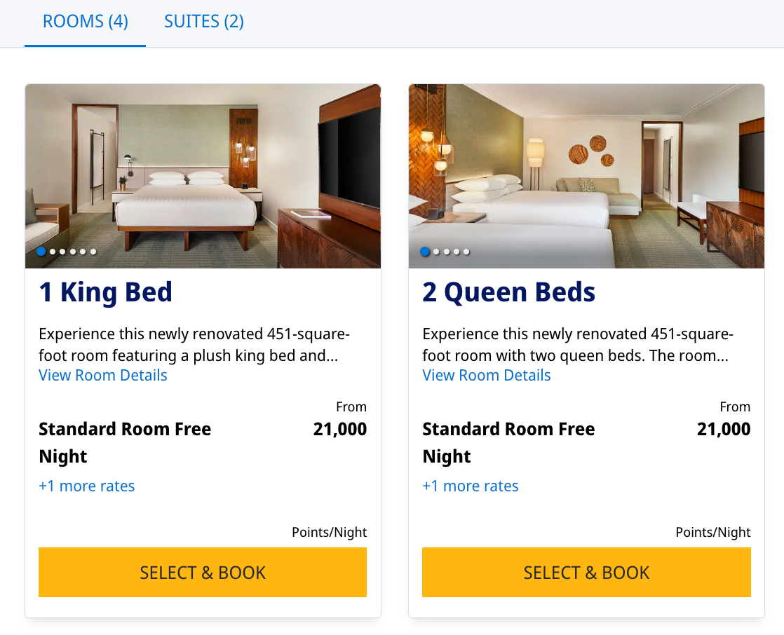 Hyatt Regency Maui Standard Award nights