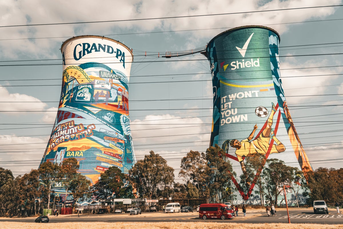Johannesburg, South Africa Soweto towers close up