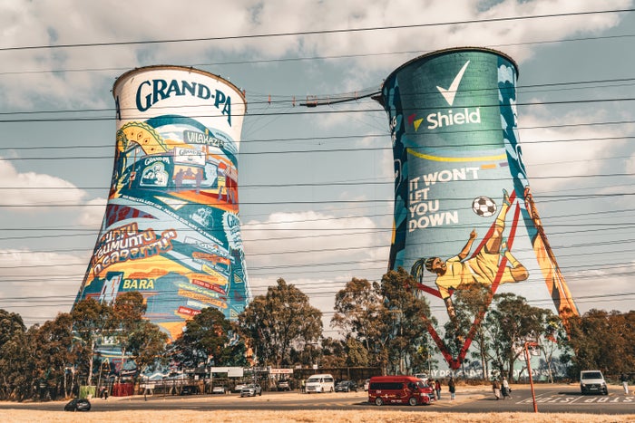 Johannesburg, South Africa Soweto towers close up