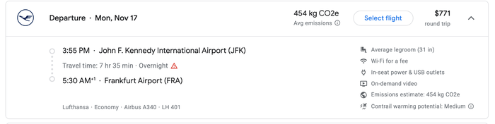 LH Culinary Journeys JFK FRA