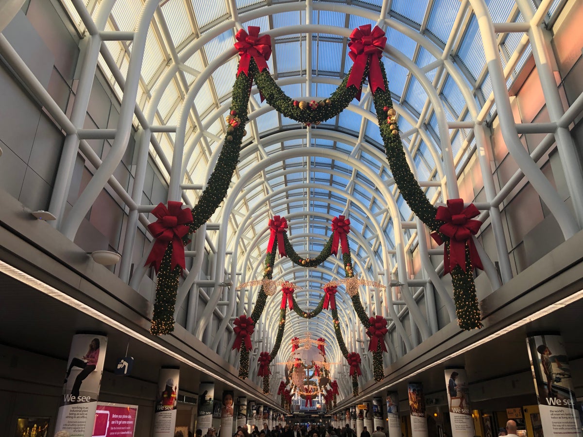 O'Hare Airport at Christmas.
