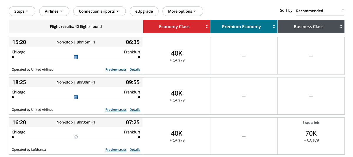 ORD to FRA for 70k Aeroplan points ORD to FRA for 70k Aeroplan points