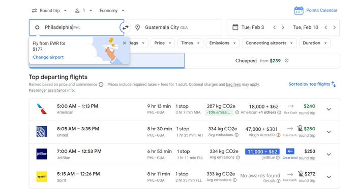PHL to Guatemala