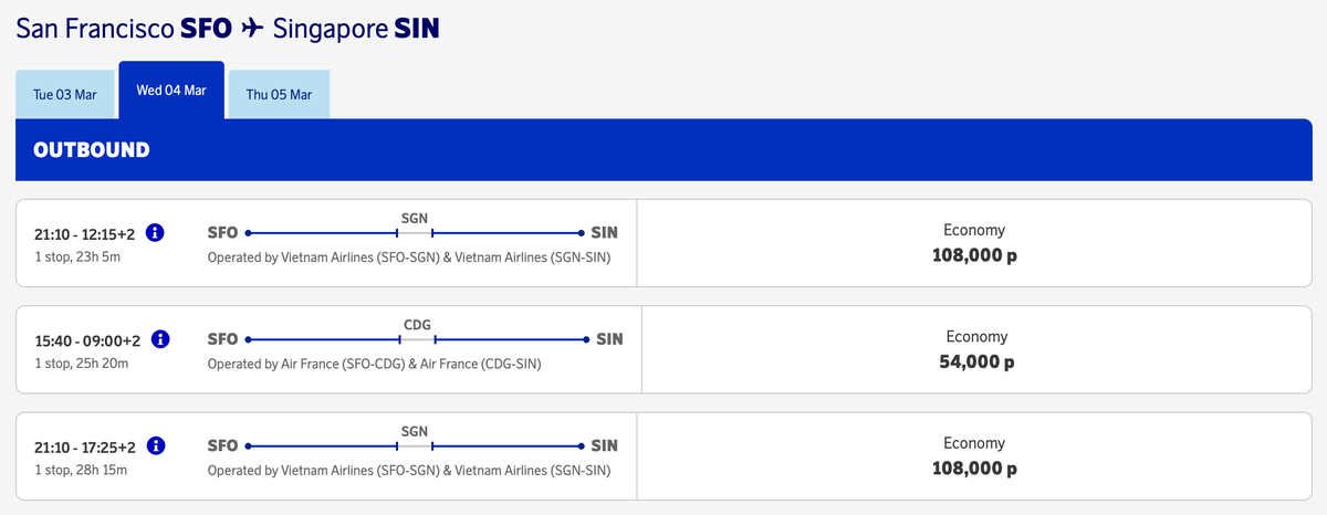 SAS EuroBonus redemption SFO SIN SAS EuroBonus redemption SFO SIN
