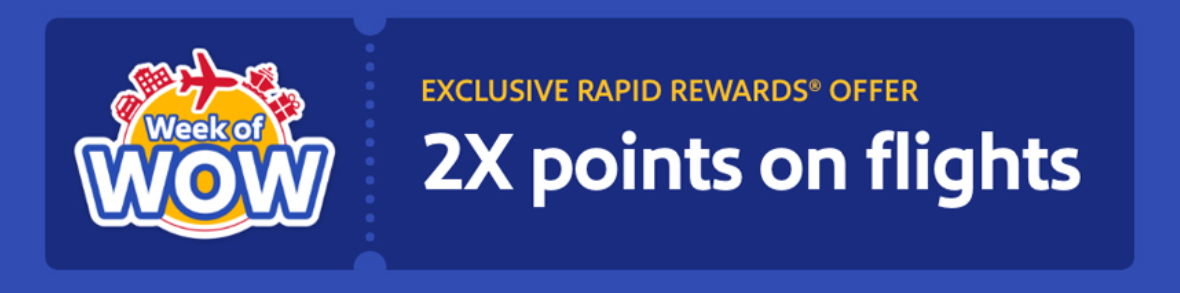 Southwest 2x points promotion 2025