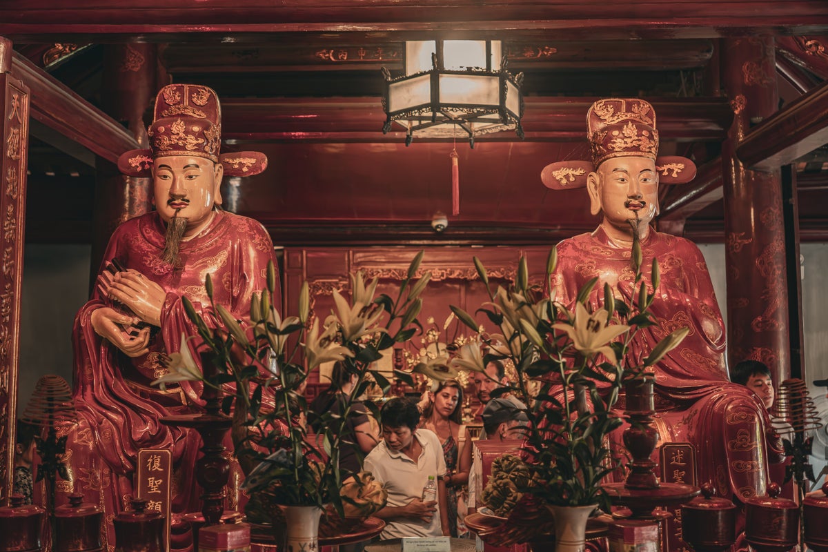 Temple of Literature statues Temple of Literature statues