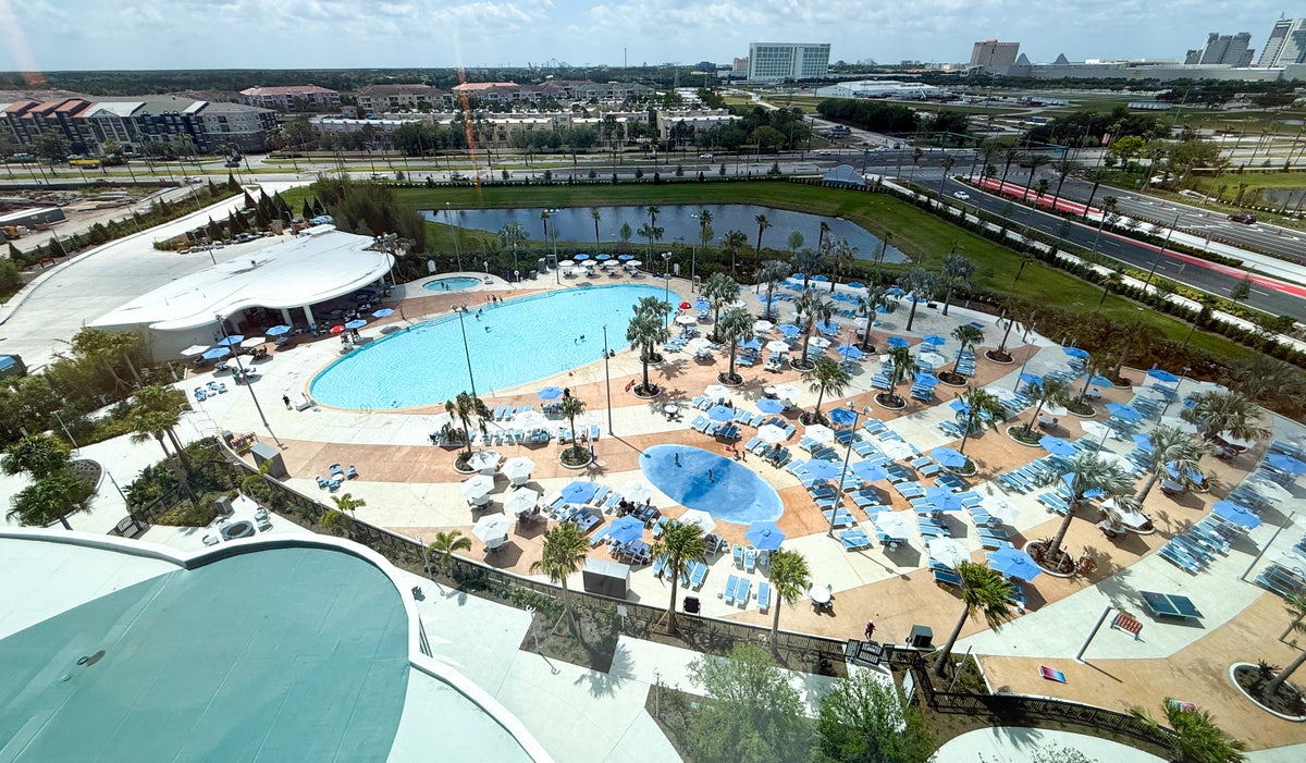 Universal Stella Nova Hotel pool view Epic Universe Image Credit Chris Hassan