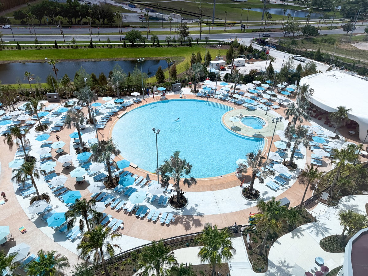 Univeral Terra Luna Hotel Pool view Epic Universe Image Credit Chris Hassan