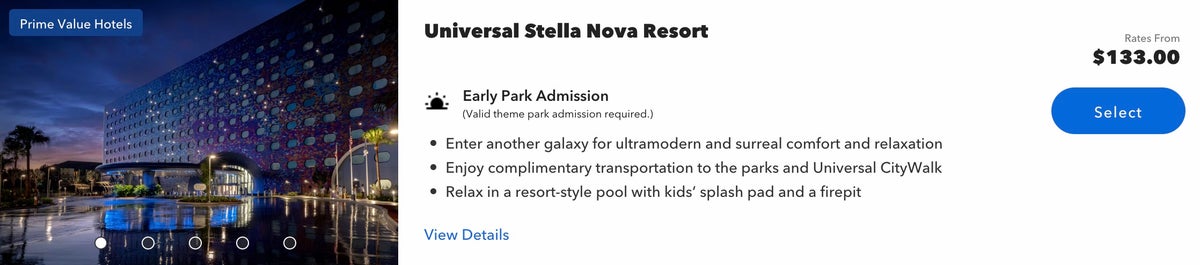 Universal Stella Nova price