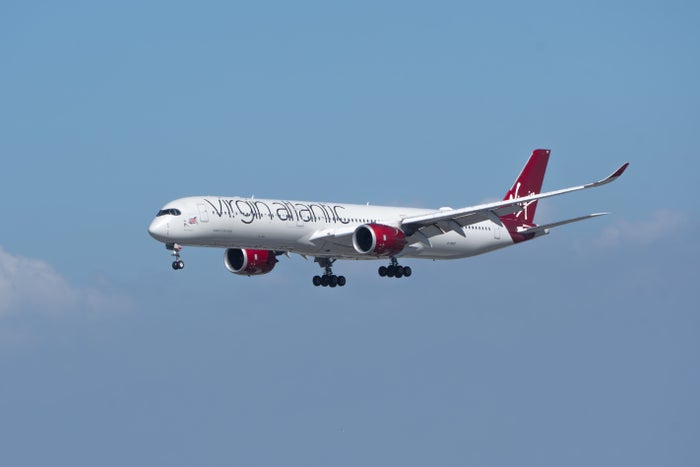 Virgin Atlantic A350 100 in sky