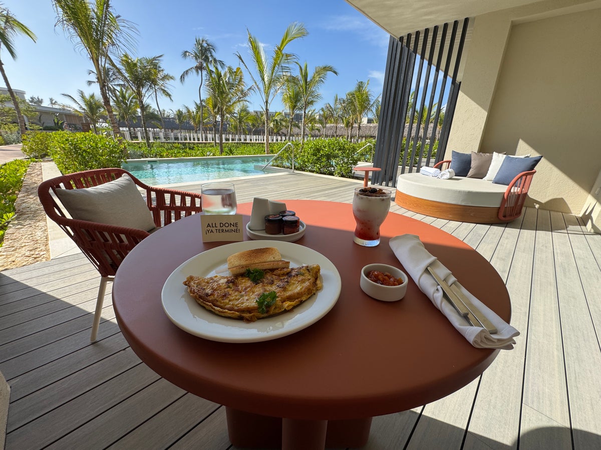 W Punta Cana breakfast on the patio