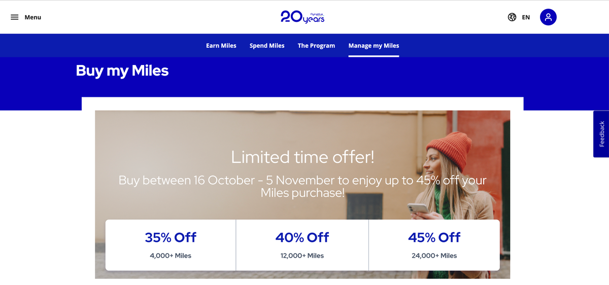 af buy miles