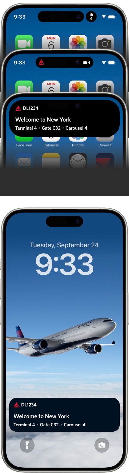 delta app live activities