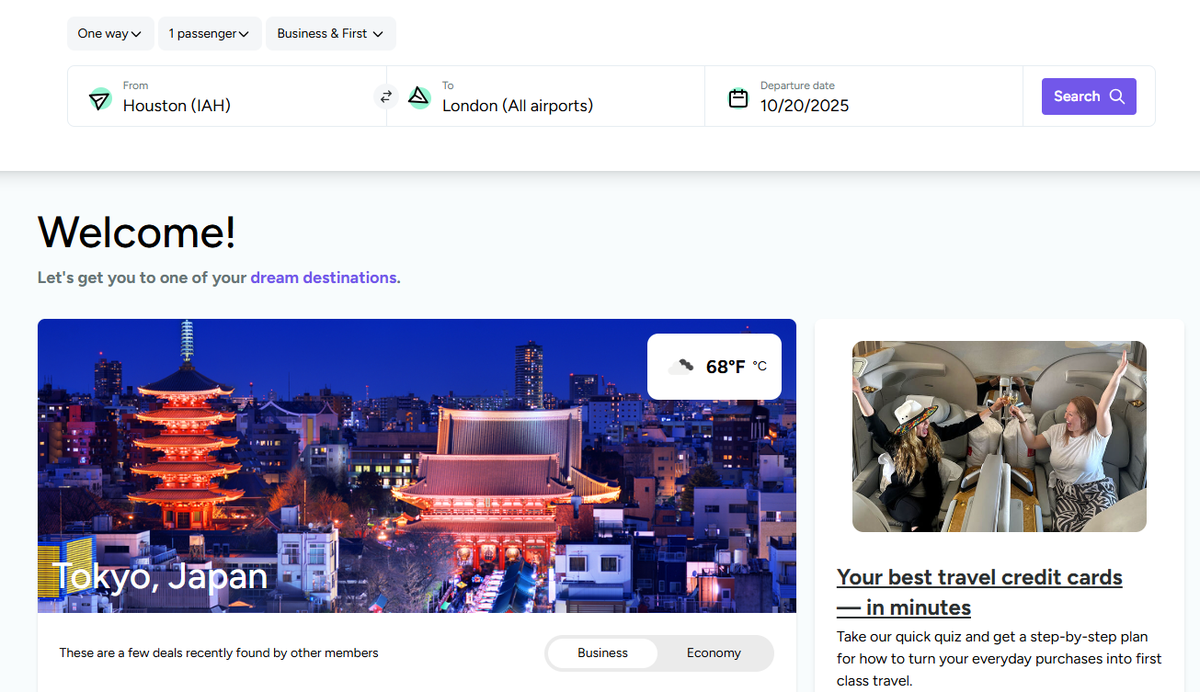 Point.me website point.me homepage