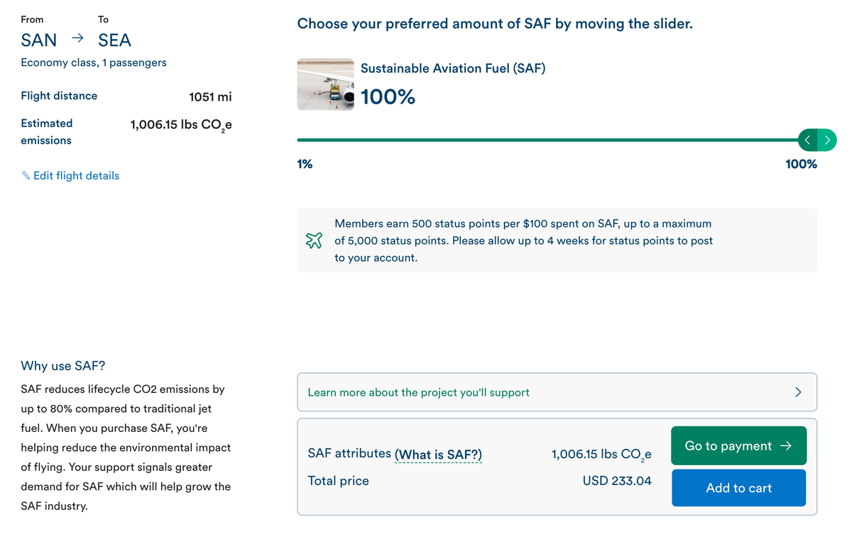 Alaska SAF status points 2025