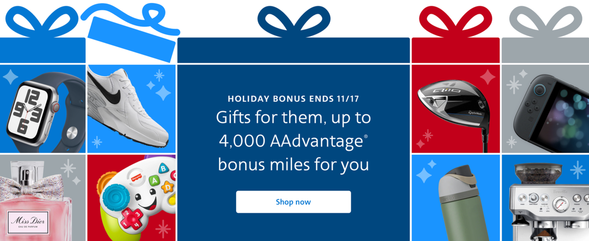 American Airlines shopping portal bonus November 2025