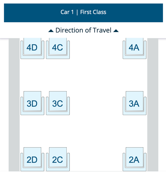 Amtrak Next Gen First Class Seating Map Amtrak Next Gen First Class Seating Map
