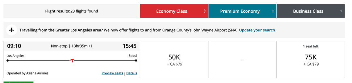 Asiana Air Canada Redemption Asiana Air Canada Redemption