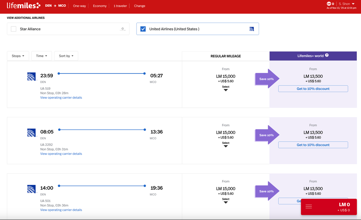 Avianca Award Pricing
