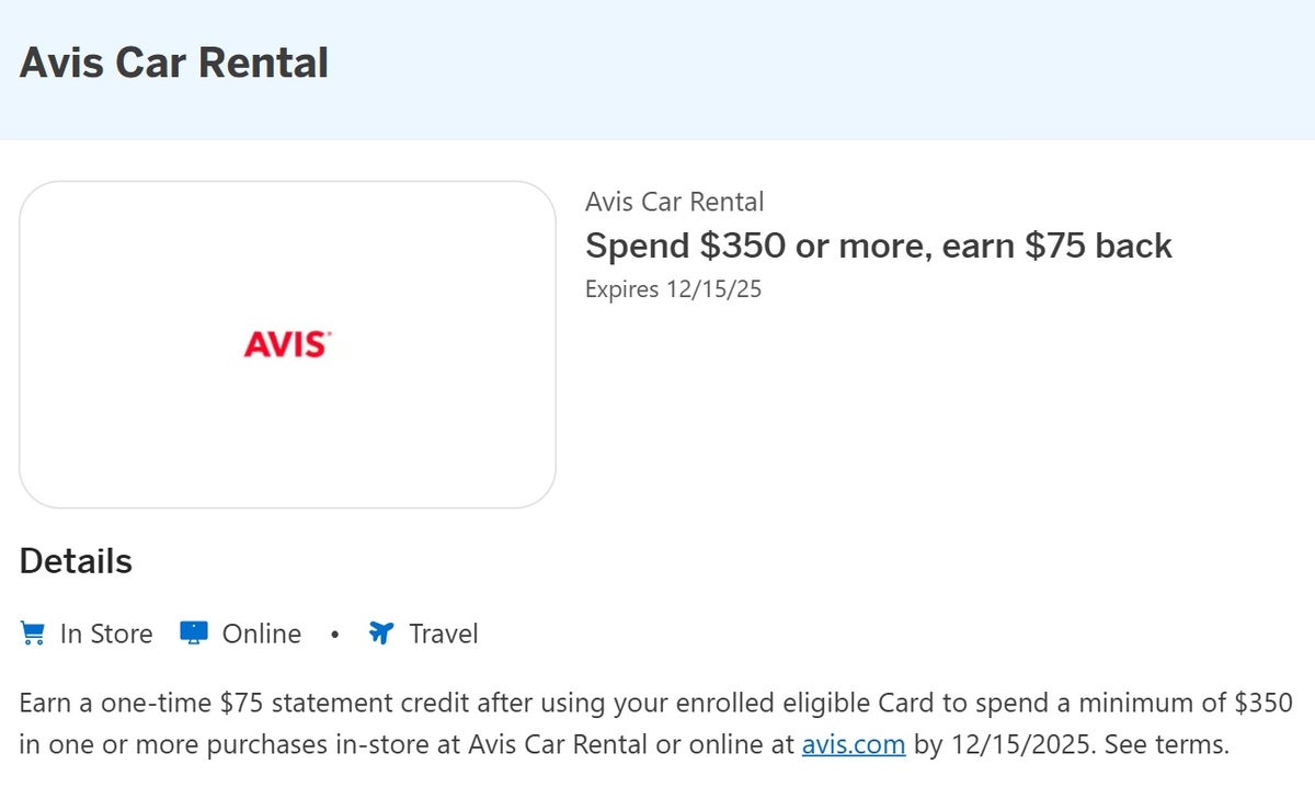 Avis Amex Offer Avis Amex Offer