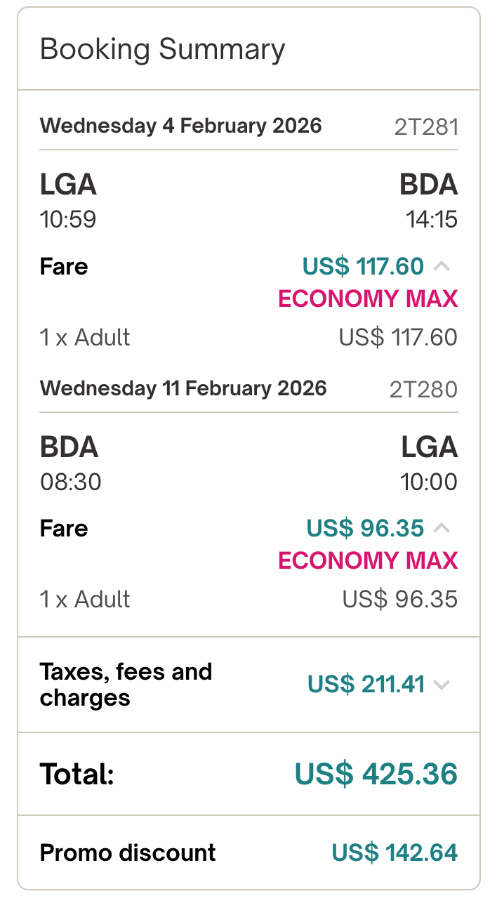 BermudAir Black Friday deal to Bermuda