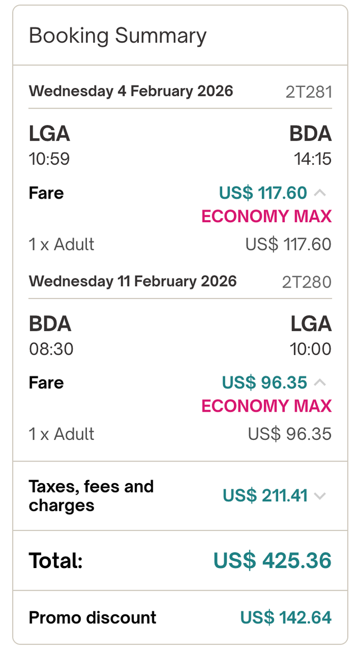 BermudAir Black Friday deal to Bermuda
