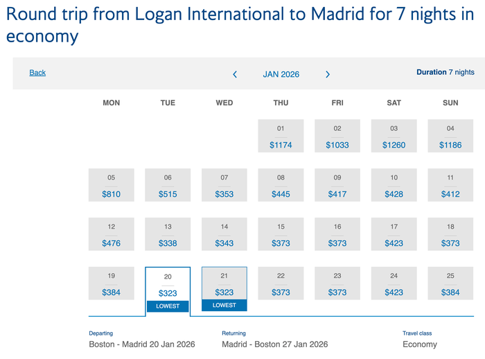 British Airways Travel Tuesday BOS MAD fare British Airways Travel Tuesday BOS MAD fare
