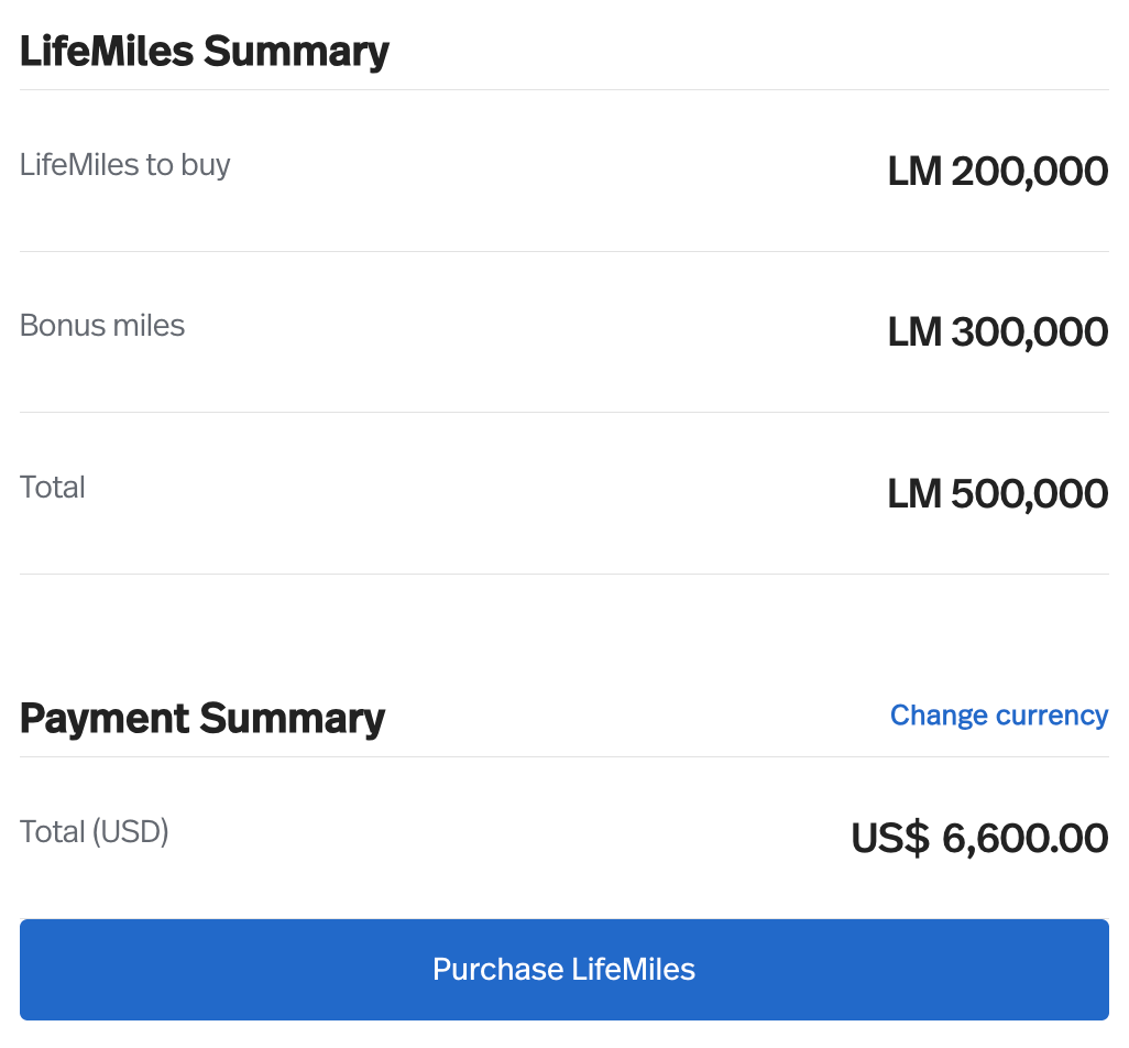Buy LIfemiles 150 bonus November 2025
