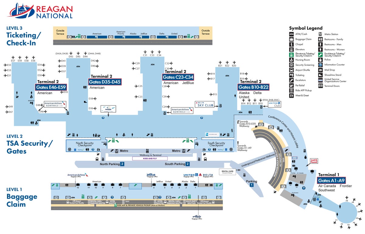 DCA Reagan National web map