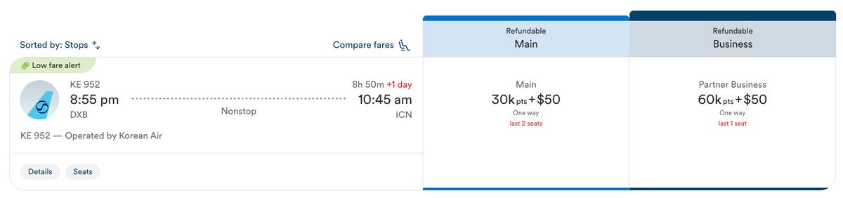 DXB ICN Alaska Atmos redemption DXB ICN Alaska Atmos redemption