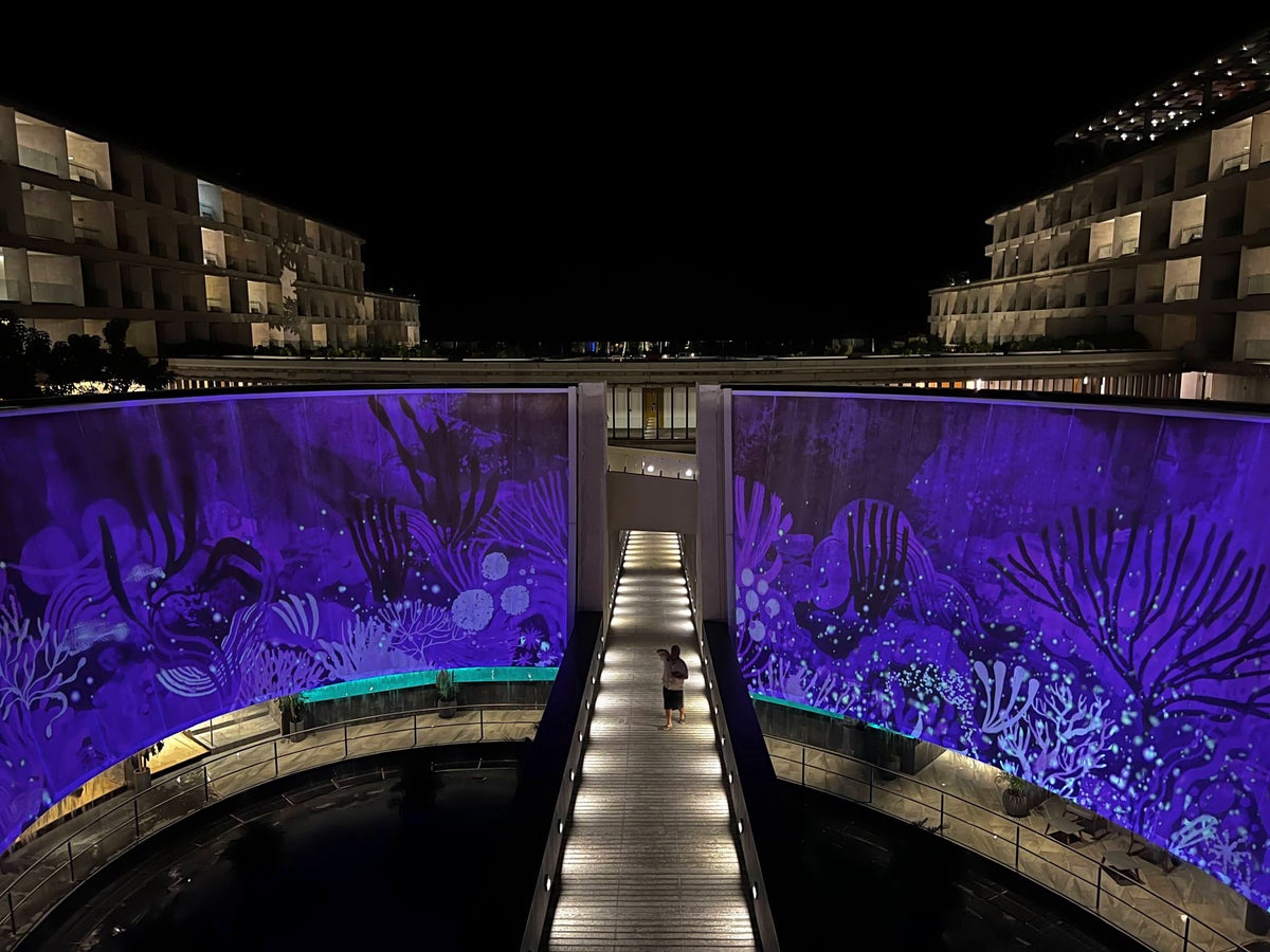 Dreams Bahia Mita immersive art at the spa waterfall