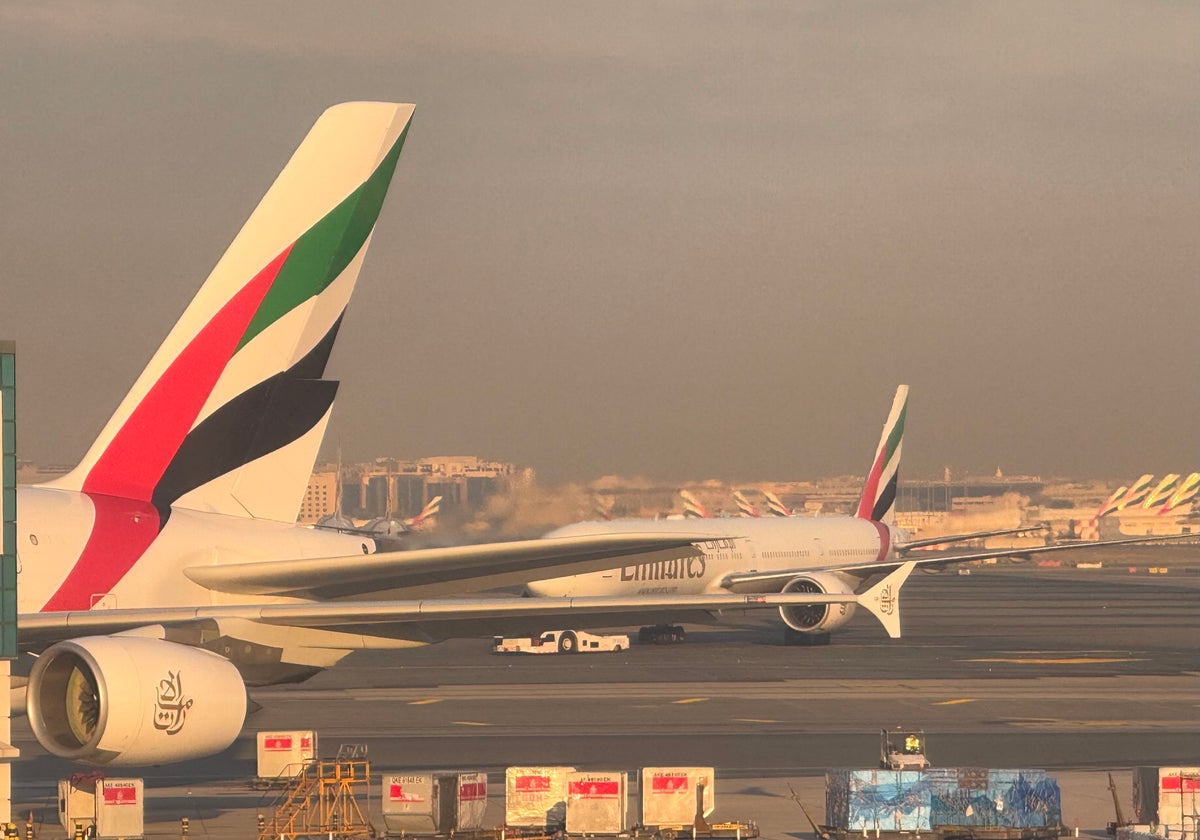 Emirates aircraft at Dubai DXB