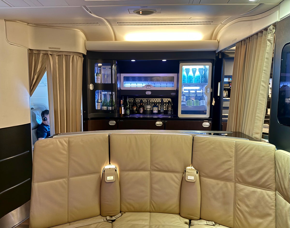 Etihad A380 Business Class bar area Etihad A380 Business Class bar area