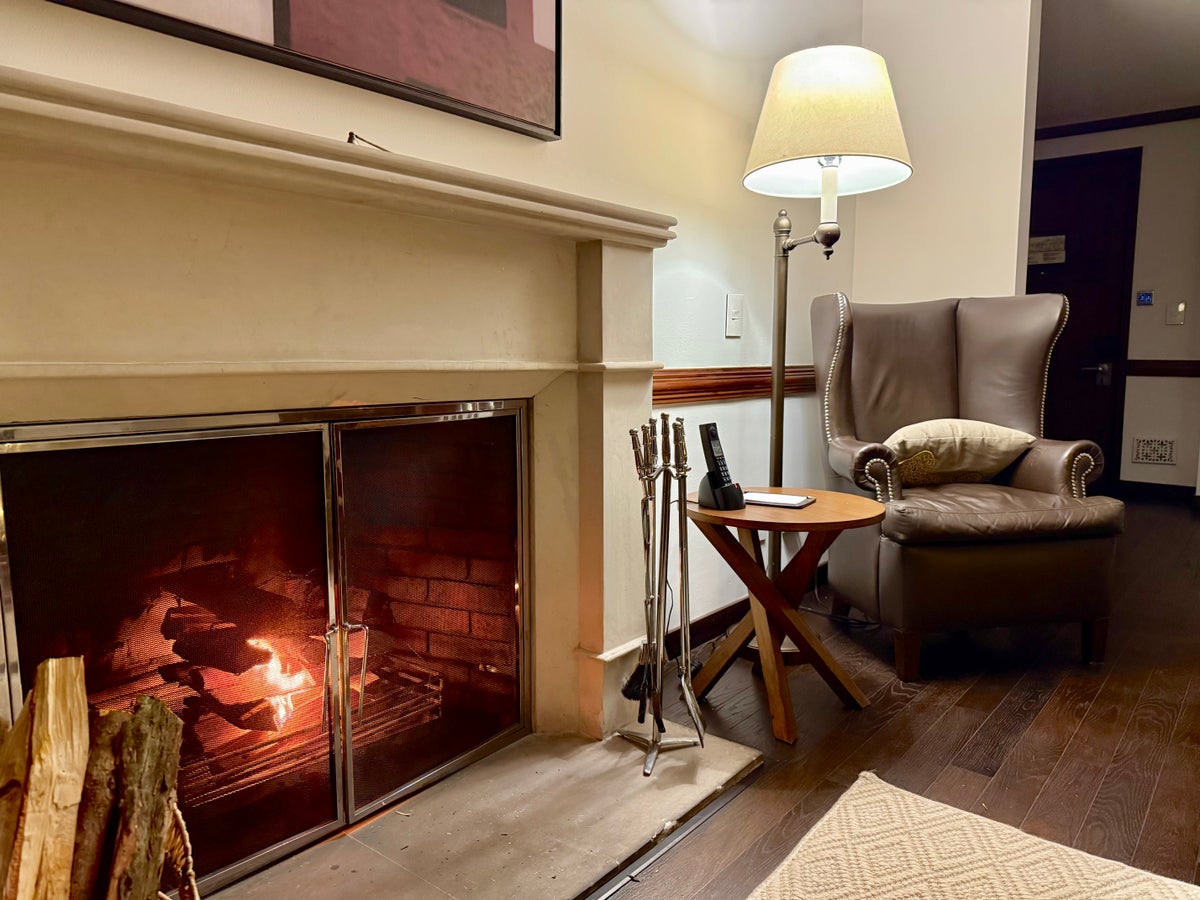Four Seasons Casa Medina in room fireplace