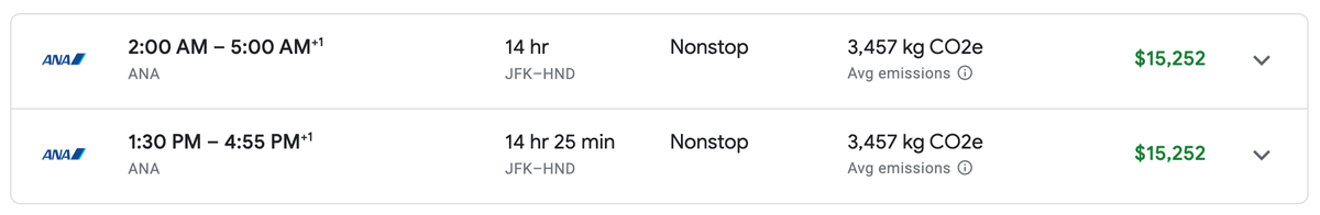 Google Flights ANA F JFK HND Google Flights ANA F JFK HND