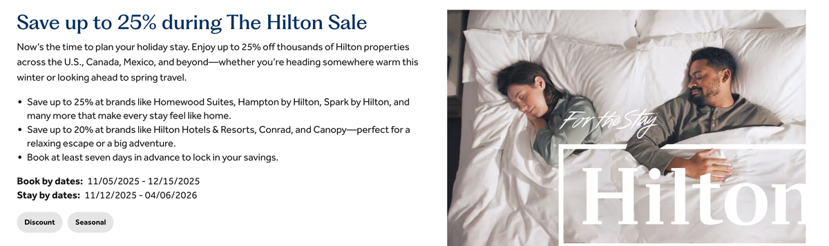 Hilton Sale Americas November 2025