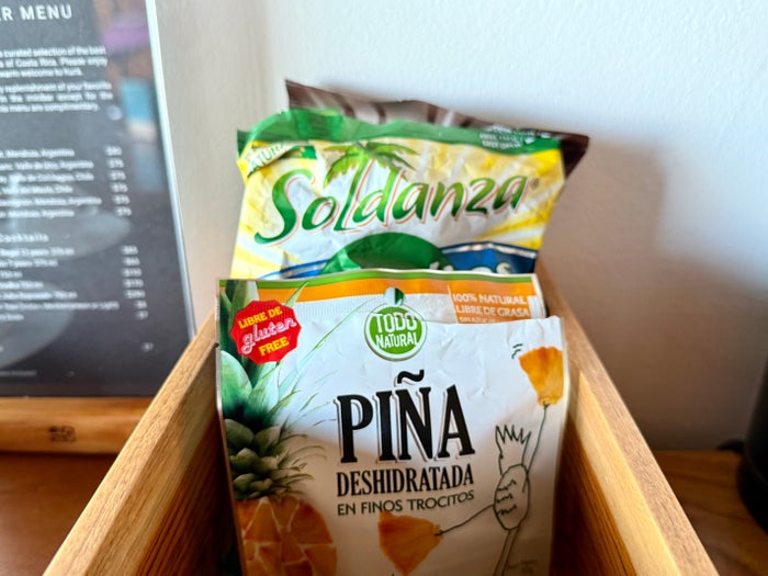Kura Boutique Costa Rica suite complimentary snacks
