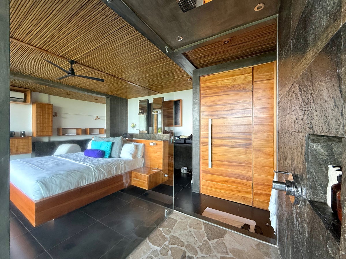 Kura Boutique Costa Rica suite from inside shower