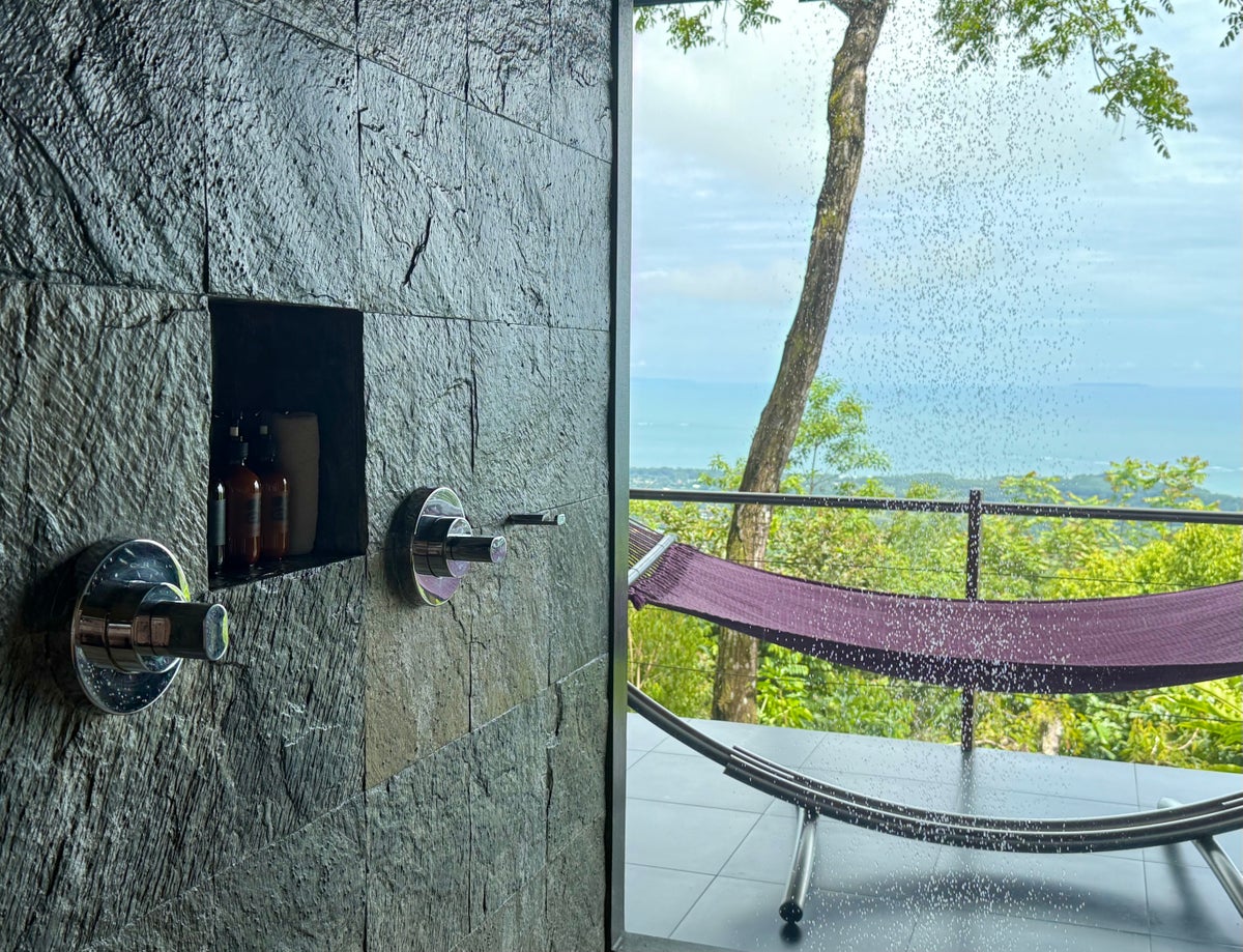 Kura Boutique Costa Rica suite shower view