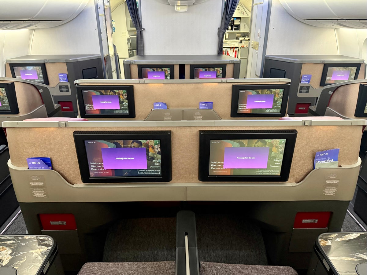 LATAM business class cabin LATAM business class cabin